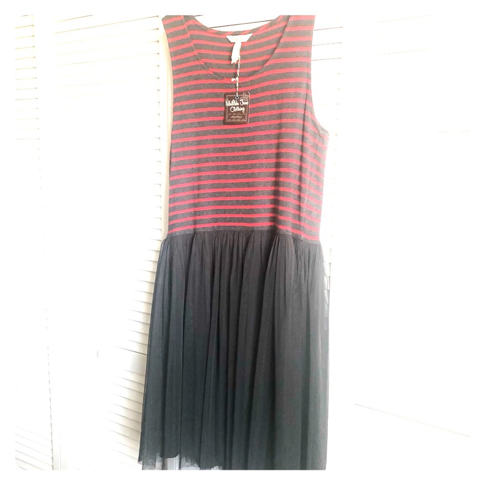 NWT Matilda Jane Dress; knit upper, tulle skirt